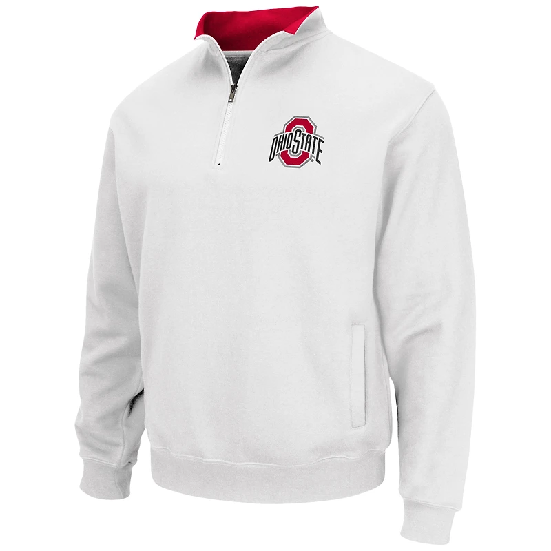 Colosseum White pour homme Ohio State Buckeyes Tortugas Team Logo Quarter-Zip Jacket