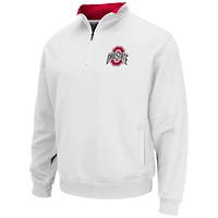Colosseum White pour homme Ohio State Buckeyes Tortugas Team Logo Quarter-Zip Jacket
