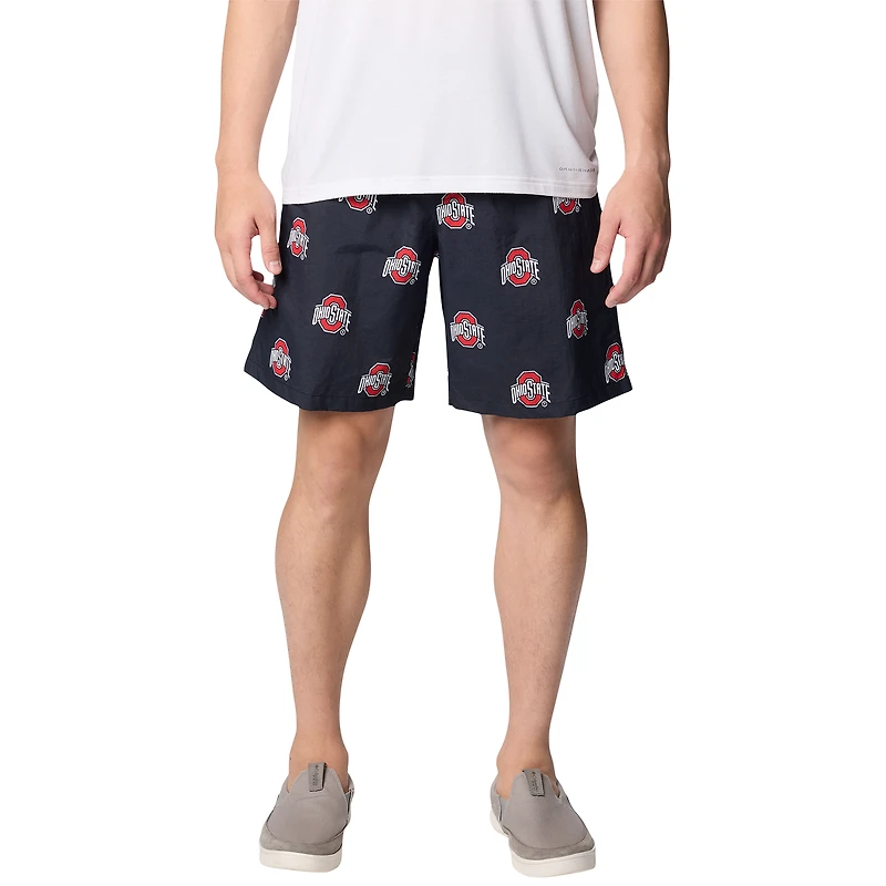 Men's Columbia Black Ohio State Buckeyes Big & Tall Backcast Shorts