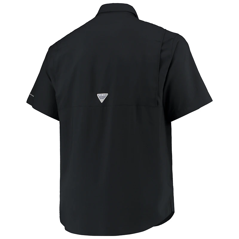 Men's Columbia Black Ohio State Buckeyes Big & Tall Tamiami Omni-Shade Button-Down Shirt