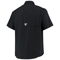 Men's Columbia Black Ohio State Buckeyes Big & Tall Tamiami Omni-Shade Button-Down Shirt