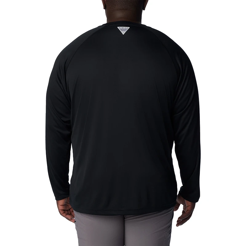 T-shirt noir à manches longues Columbia Ohio State Buckeyes Big & Tall Terminal Tackle Omni-Shade Raglan pour hommes