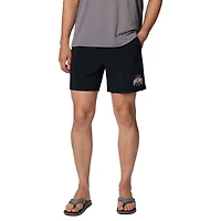 Short extensible Columbia Black Ohio State Buckeyes PFG Terminal Roamer™ Omni-Shade™ pour homme