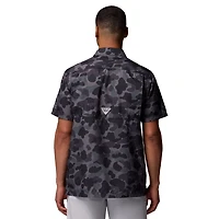 Men's Columbia Black Ohio State Buckeyes Super Slack Tide Omni-Wick Button-Up Shirt