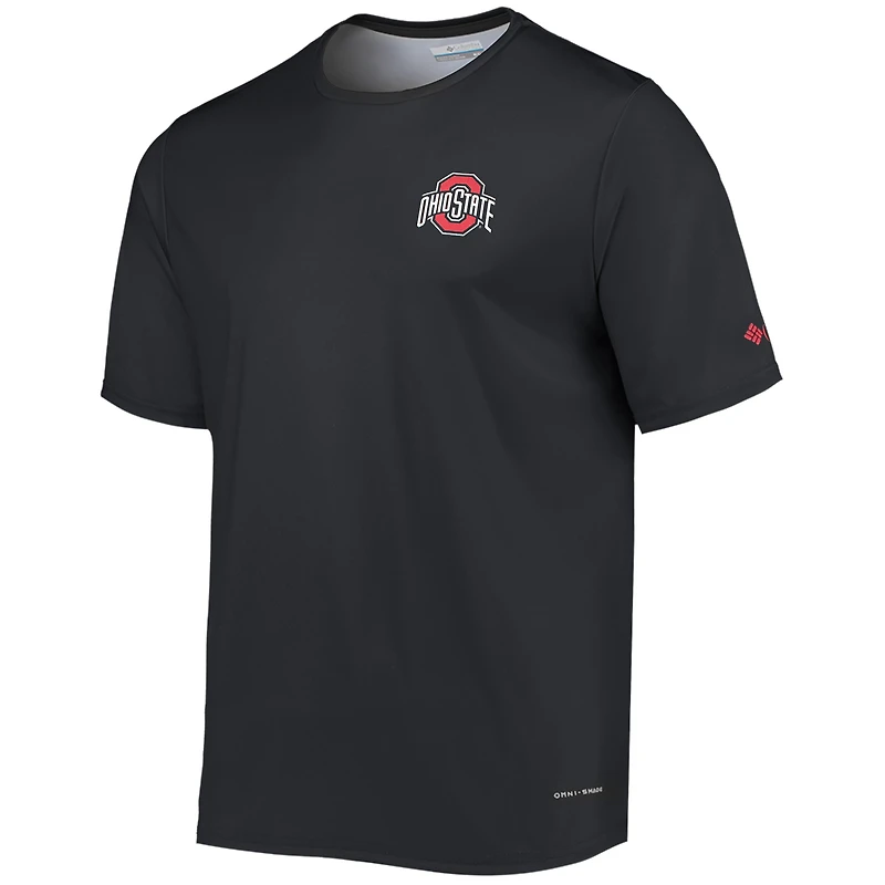 T-shirt noir Columbia Ohio State Buckeyes Terminal Tackle Omni-Shade pour homme