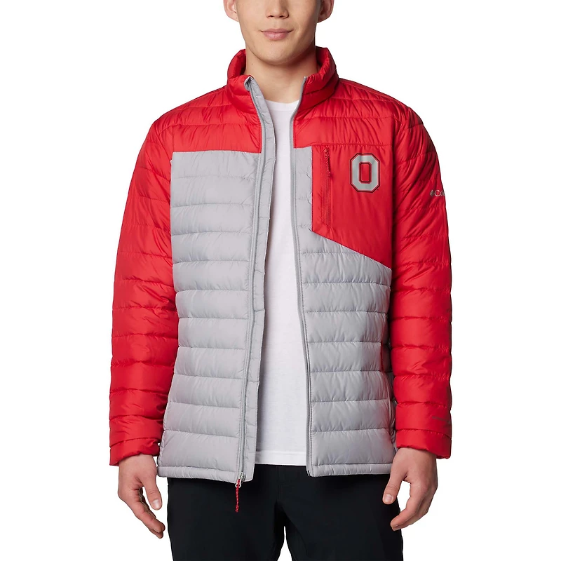 Veste zippée isolante Omni-Heat Infinity Double Blitz pour homme de Columbia Ohio State Buckeyes Gris