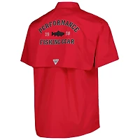 Men's Columbia Scarlet Ohio State Buckeyes Bonehead Button-Up Shirt