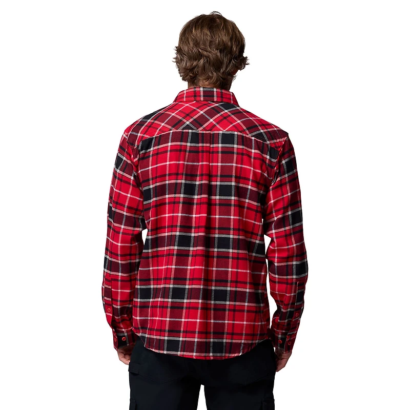 Men's Columbia  Scarlet Ohio State Buckeyes Flare Gun Omni-Wick Flannel Long Sleeve Button-Up Shirt