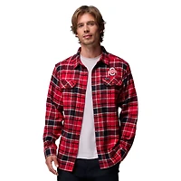 Men's Columbia  Scarlet Ohio State Buckeyes Flare Gun Omni-Wick Flannel Long Sleeve Button-Up Shirt