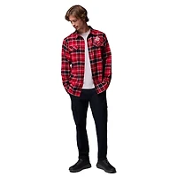 Men's Columbia  Scarlet Ohio State Buckeyes Flare Gun Omni-Wick Flannel Long Sleeve Button-Up Shirt