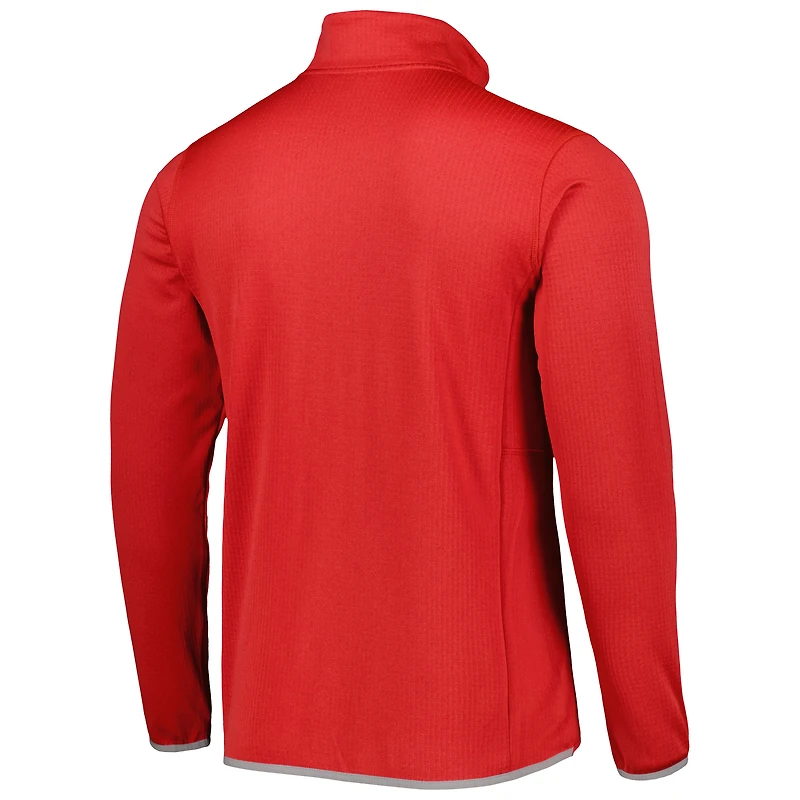 Columbia Scarlet Ohio State Buckeyes Park View Haut à demi-glissière Omni-Wick pour homme
