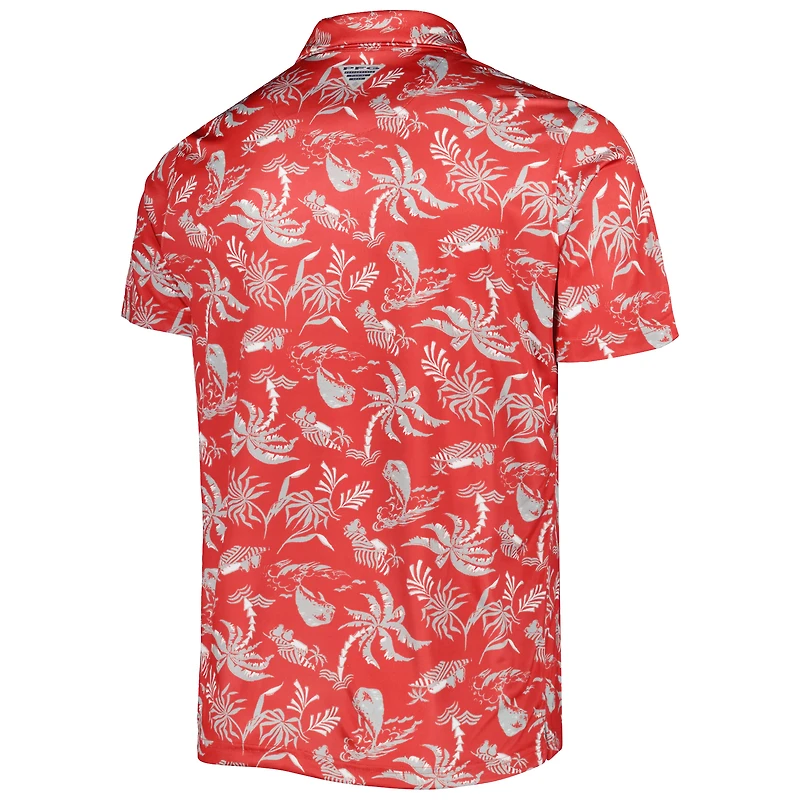 Polo omnicolore Columbia Scarlet Ohio State Buckeyes Super Terminal Tackle pour homme