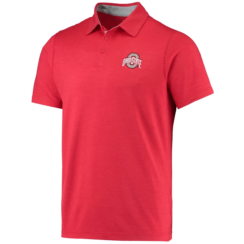 Polo Columbia Scarlet Ohio State Buckeyes Tech Trail Omni-Shade pour homme