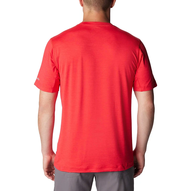 T-shirt Columbia Scarlet Ohio State Buckeyes Tech Trail Omni-Wick pour hommes