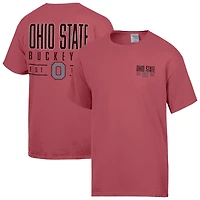 Men's ComfortWash  Scarlet Ohio State Buckeyes Big Name T-Shirt