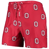 Men's Concepts Sport Scarlet Ohio State Buckeyes Flagship Allover Print Jam Shorts