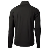 Veste Cutter & Buck pour homme, noire, Ohio State Buckeyes Adapt Eco Knit Hybrid Recycled à fermeture éclair intégrale avec logo