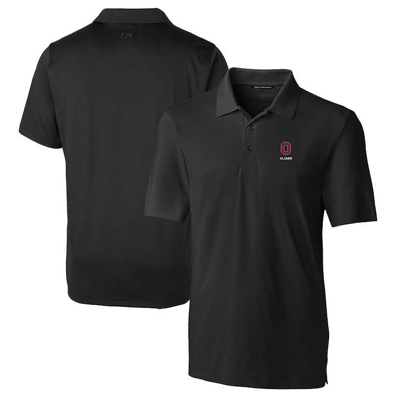 Men's Cutter & Buck Black Ohio State Buckeyes Alumni Logo Forge Stretch DryTec Polo