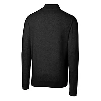 Men's Cutter & Buck  Black Ohio State Buckeyes Alumni Logo Lakemont Tri-Blend Quarter-Zip Pullover Sweater
