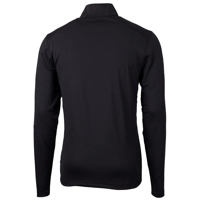 Men's Cutter & Buck Ohio State Buckeyes Alumni Logo Virtue Eco Pique Recycled Quarter-Zip Pullover Top
