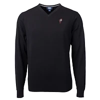 Men's Cutter & Buck Black Ohio State Buckeyes Lakemont Tri-Blend Big Tall V-Neck Pullover Sweater