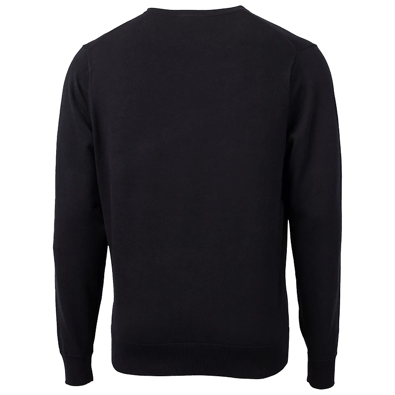 Men's Cutter & Buck Black Ohio State Buckeyes Lakemont Tri-Blend Big Tall V-Neck Pullover Sweater