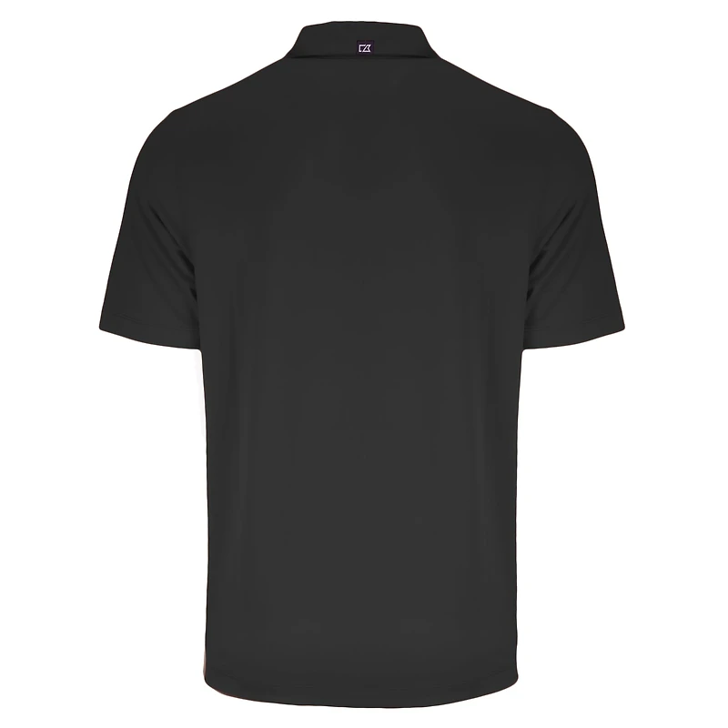 Polo Cutter & Buck noir pour homme, logo principal des Ohio State Buckeyes, grandes tailles, Forge Eco Stretch en tissu recyclé.