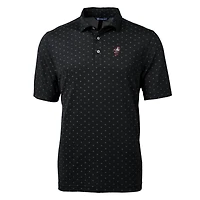 Polo homme Cutter & Buck noir Ohio State Buckeyes Team Virtue Eco Pique à imprimé carreaux