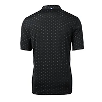 Polo homme Cutter & Buck noir Ohio State Buckeyes Team Virtue Eco Pique à imprimé carreaux