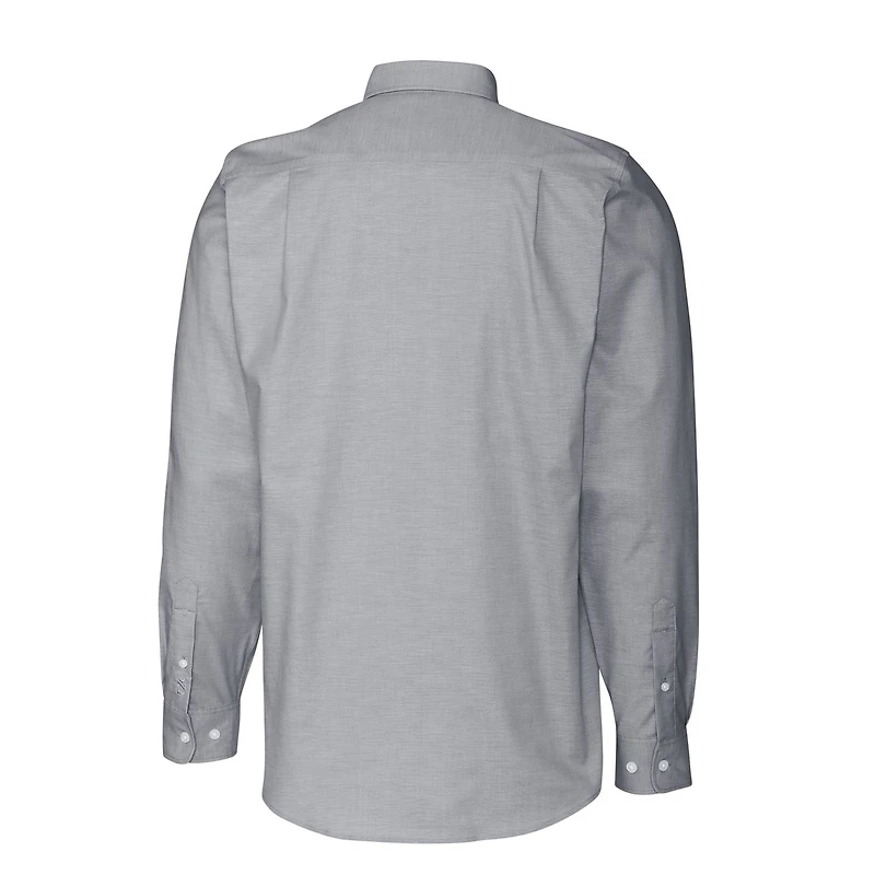 Men's Cutter & Buck Charcoal Ohio State Buckeyes Vault Big Tall Oxford Long Sleeve Button-Down Shirt