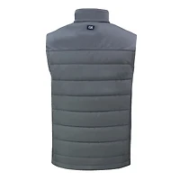 Gilet zippé intégral Cutter & Buck gris Ohio State Buckeyes Evoke Hybrid Eco Softshell recyclé pour homme