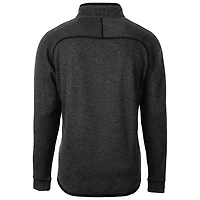 Pull-over zippé demi-zip en maille Cutter & Buck Heather Charcoal Ohio State Buckeyes pour homme