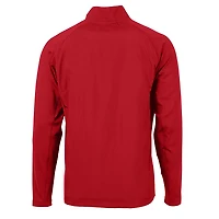 Men's Cutter & Buck Scarlet Ohio State Buckeyes Adapt Eco Knit Hybrid Recycled Big Tall Full-Zip Jacket
