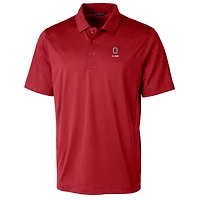 Men's Cutter & Buck  Scarlet Ohio State Buckeyes Alumni Logo Prospect Textured Stretch Polo