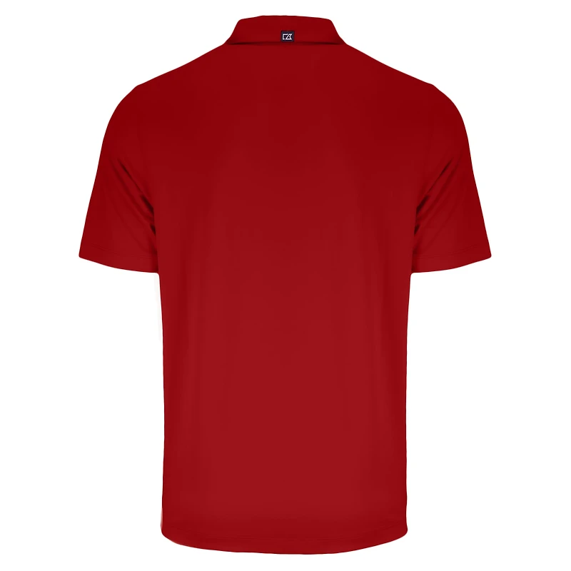 Men's Cutter & Buck Scarlet Ohio State Buckeyes Big Tall Forge Eco Stretch Recycled Polo