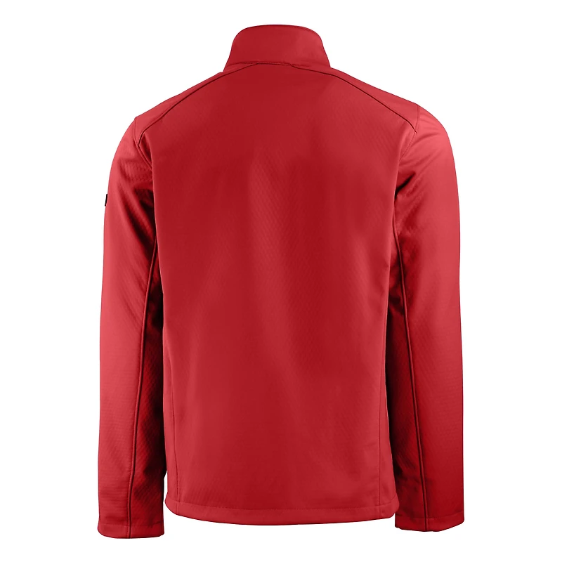 Men's Cutter & Buck Scarlet Ohio State Buckeyes Evoke Eco Softshell Recycled Full-Zip Jacket