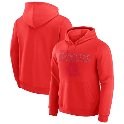 Sweat à capuche délavé pour homme de la collection Darius Rucker par Fanatics Scarlet Ohio State Buckeyes