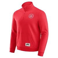Men's Darius Rucker Collection by Fanatics Scarlet Ohio State Buckeyes Quarter-Zip Pullover