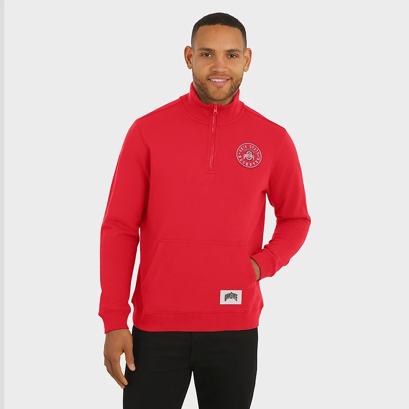 Pull zippé quart de tour pour homme la collection Darius Rucker Fanatics Scarlet Ohio State Buckeyes