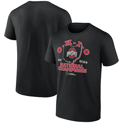 Men's Fanatics Black Ohio State Buckeyes College Football Playoff 2024 National Champions Big & Tall OH1O T-Shirt