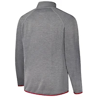 PRF OSU CHARCOAL RED HOMME RAGLAN B&T POITRINE GAUCHE QUART ZIP JACMENXPO
