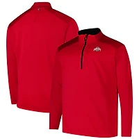 Men's Fanatics Scarlet Ohio State Buckeyes Big & Tall Defender Quarter-Zip Top