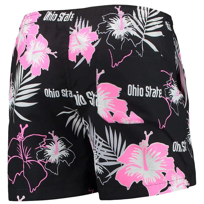 Maillot de bain à fleurs fluo FOCO Ohio State Buckeyes pour homme