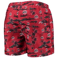 FOCO Scarlet Ohio State Buckeyes Island Palm Maillot de bain pour homme