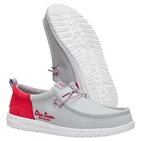 Men's Hey Dude  Gray/Scarlet Ohio State Buckeyes Wally Casual Slip-On Shoes