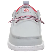 Men's Hey Dude  Gray/Scarlet Ohio State Buckeyes Wally Casual Slip-On Shoes