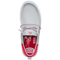 Men's Hey Dude  Gray/Scarlet Ohio State Buckeyes Wally Casual Slip-On Shoes