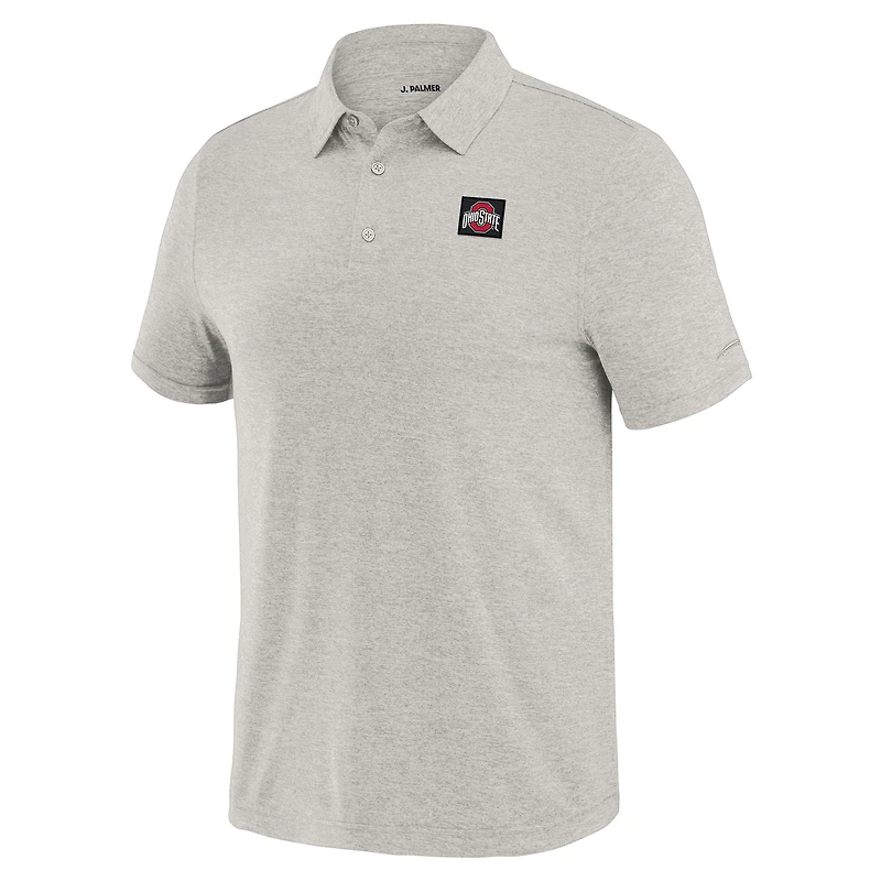 Men's J. Palmer Cream Ohio State Buckeyes Four Down Polo