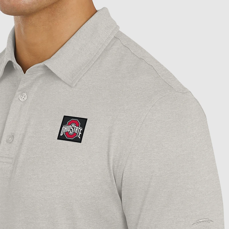 Men's J. Palmer Cream Ohio State Buckeyes Four Down Polo