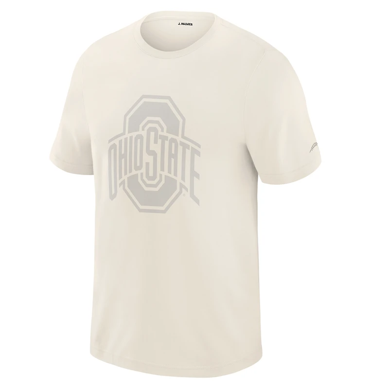 T-shirt de performance Tri-Blend crème J. Palmer pour homme, Ohio State Buckeyes